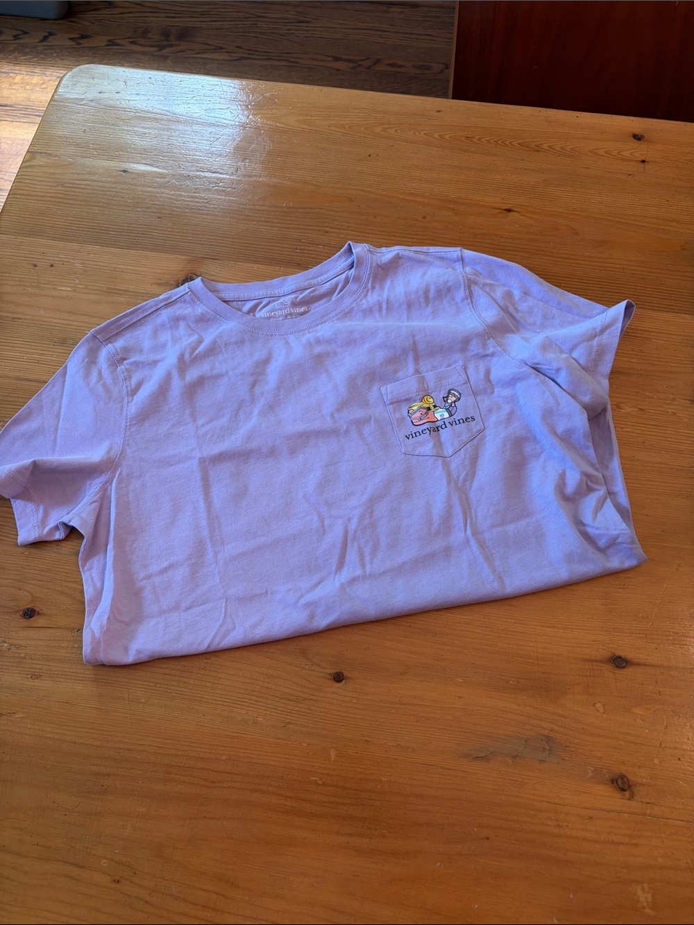 Vineyard Vines Kids Lilac Pocket Tee with Whale Graphic